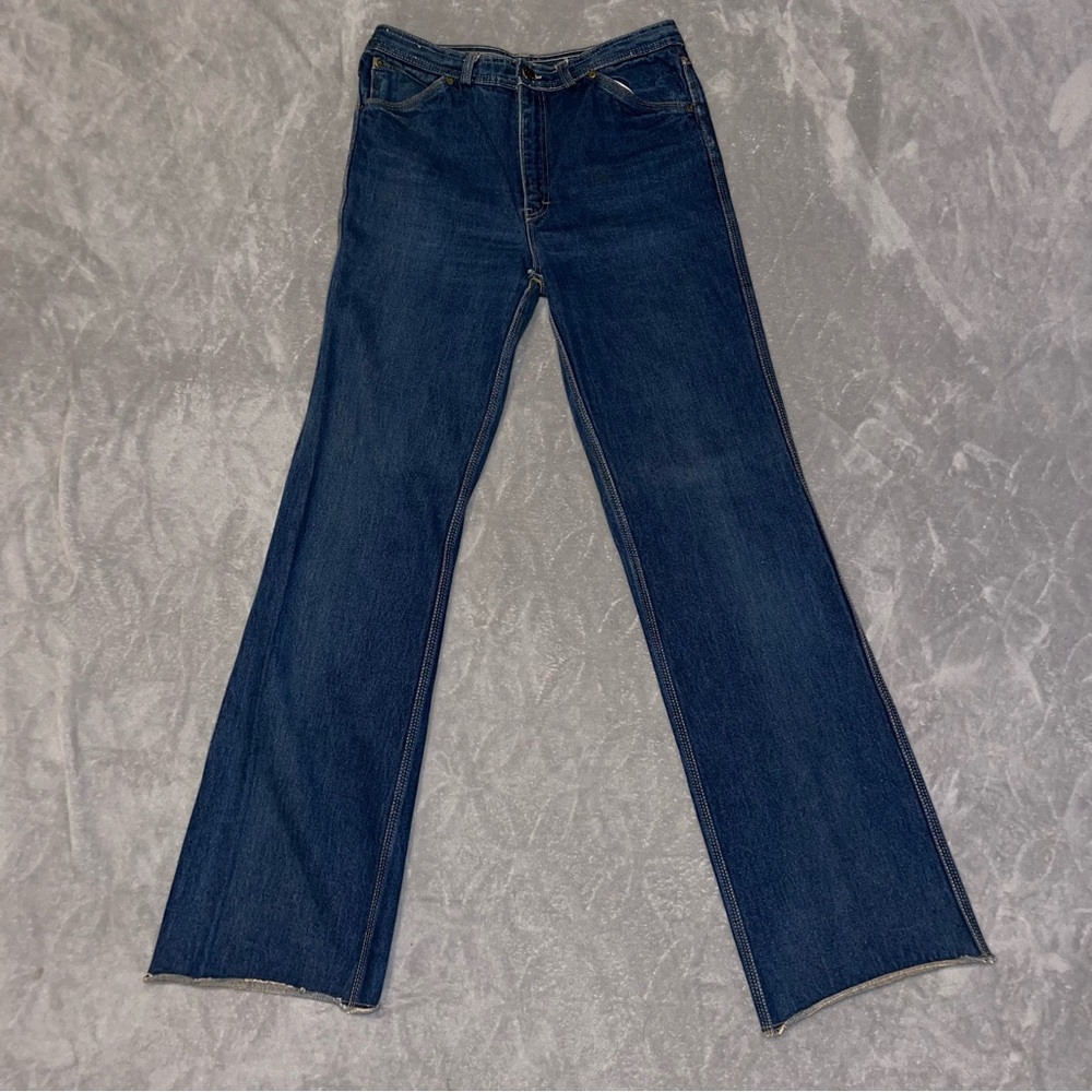 Vintage Zeppelin Unisex 36x37 Flare Leg Bell Bottom Jeans